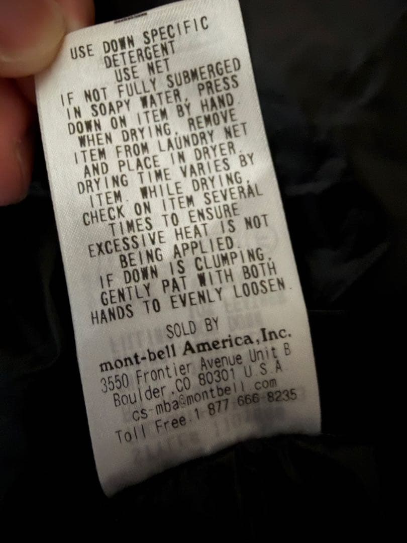 mont-bell モンベル　スペリオダウン　ラウンドネックジャケット