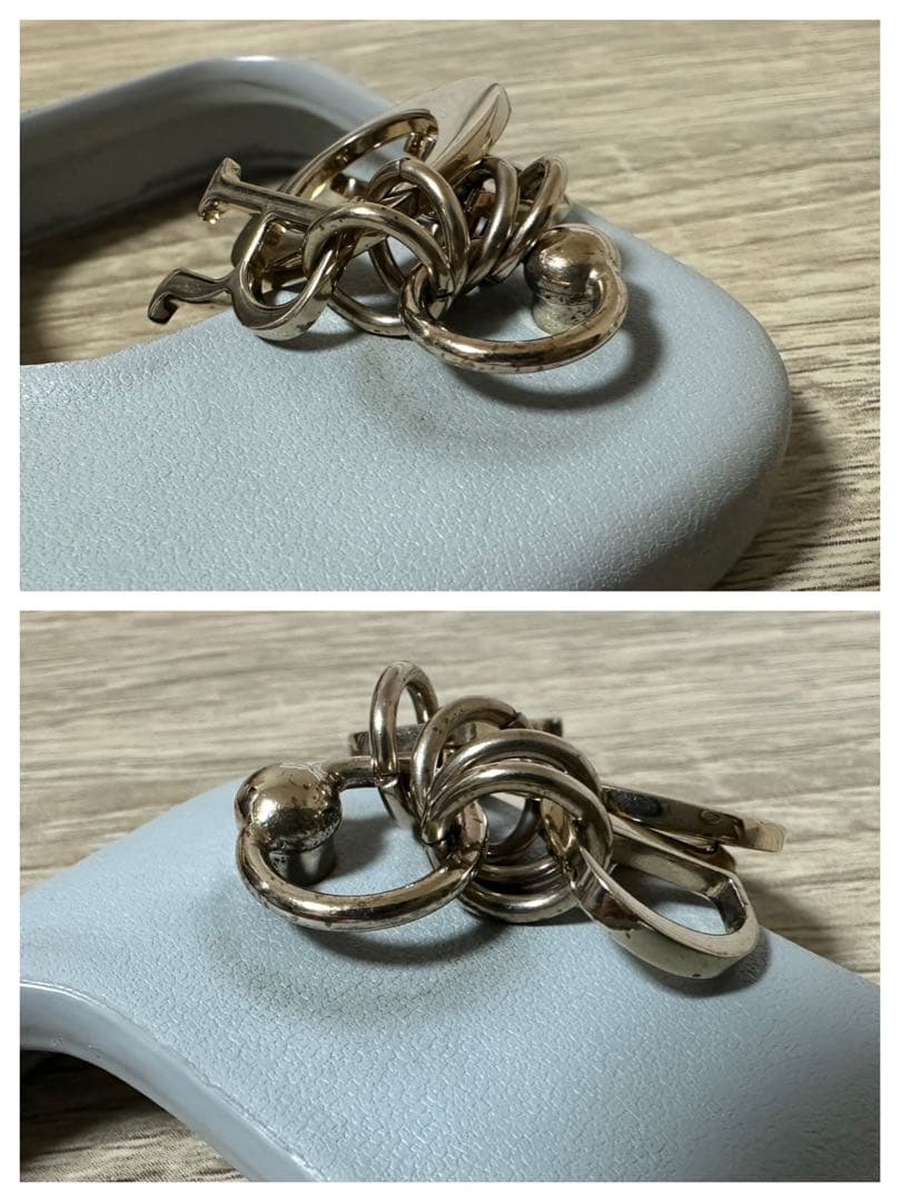 【正規品】Dior 水色　iPhone14pro スマホケース　キルティング