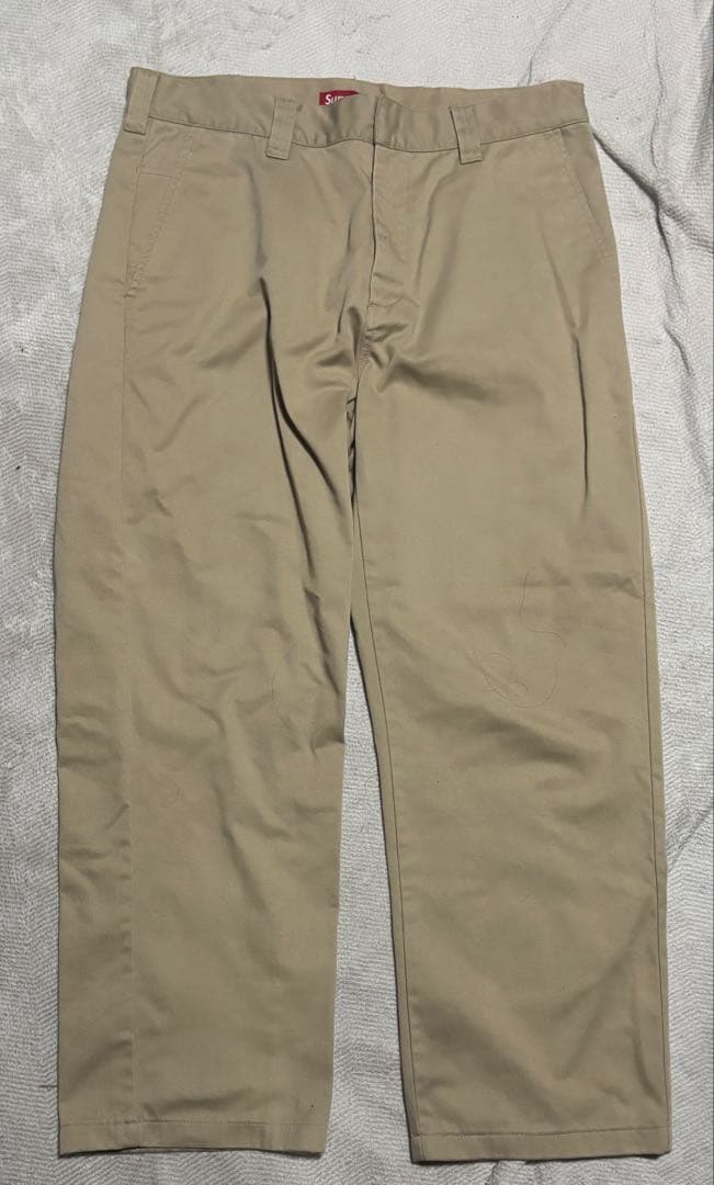 supreme チノパン　ベージュ　32