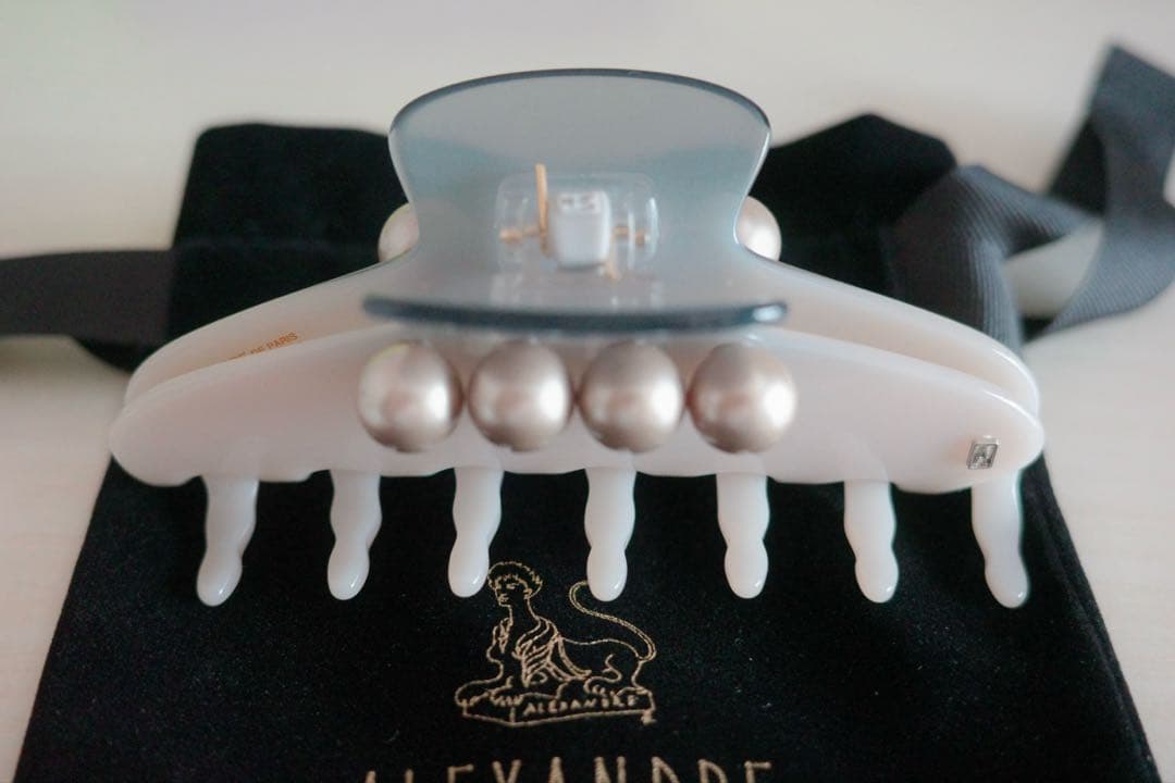 ALEXANDRE DE PARIS パール ヘアクリップ Lサイズ