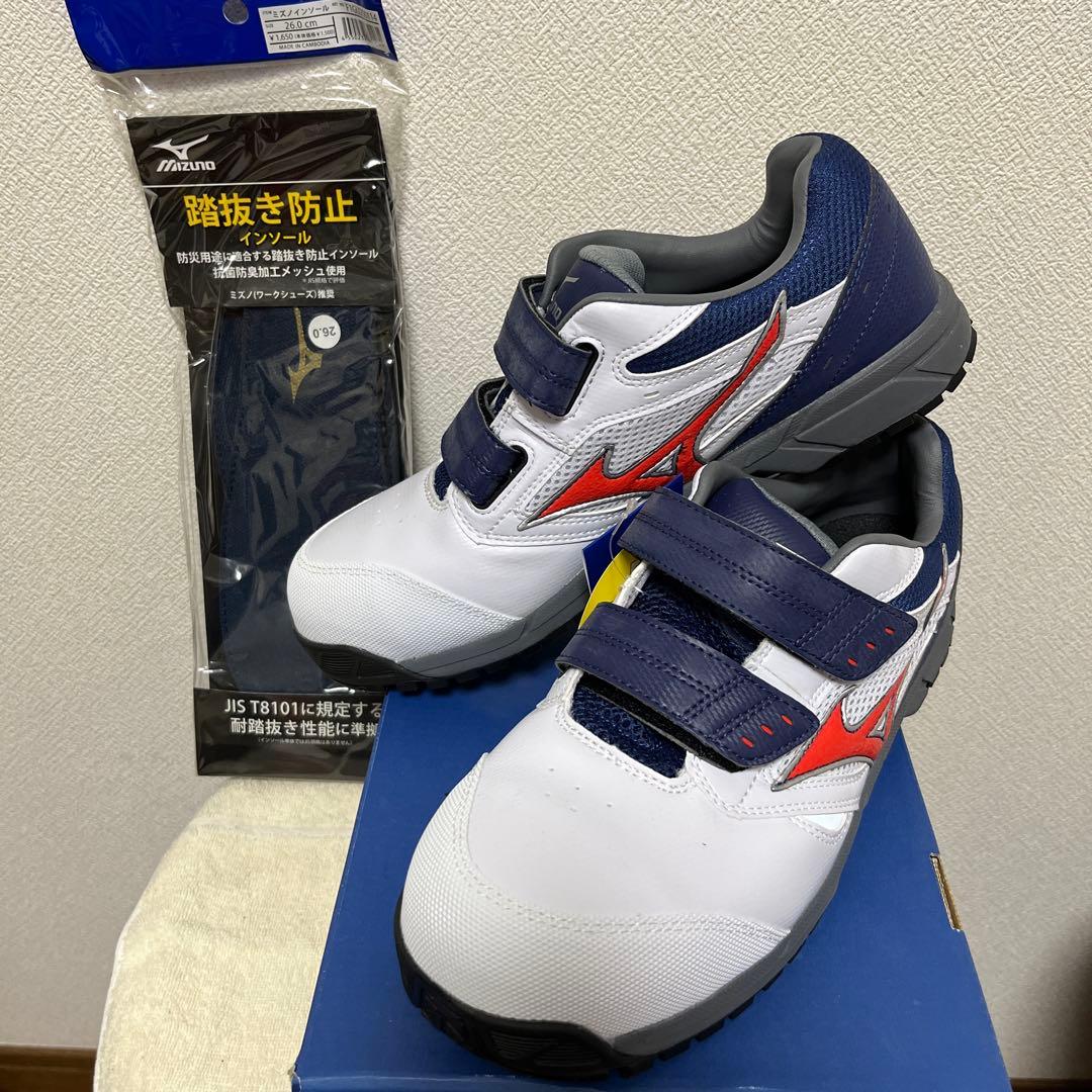 Mizuno 安全靴 26cm オールマイティLs 踵抜き防止ソール付き 3E