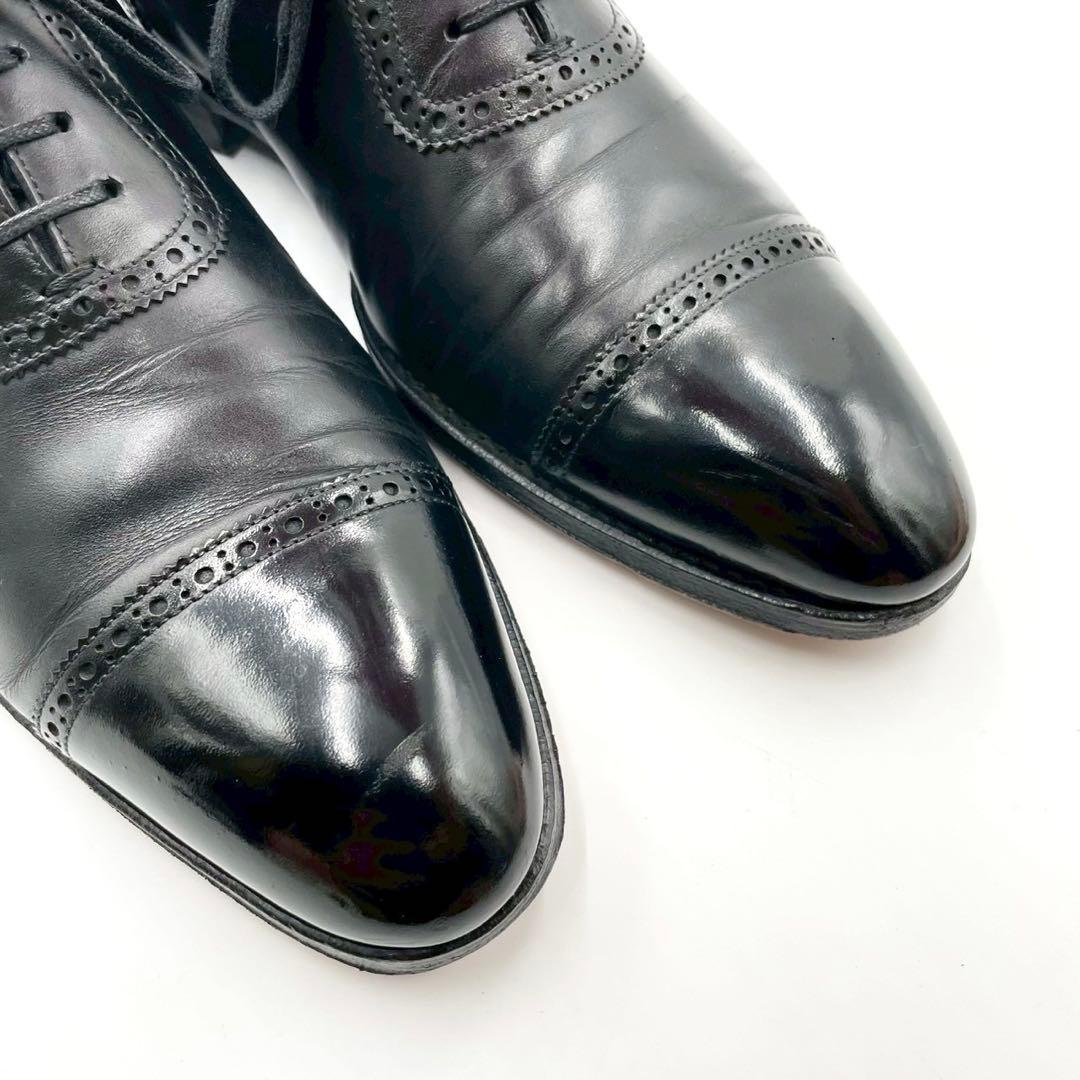 ユニオンインペリアル 革靴 内羽根 ストレートチップ 黒 7.5 Y1107