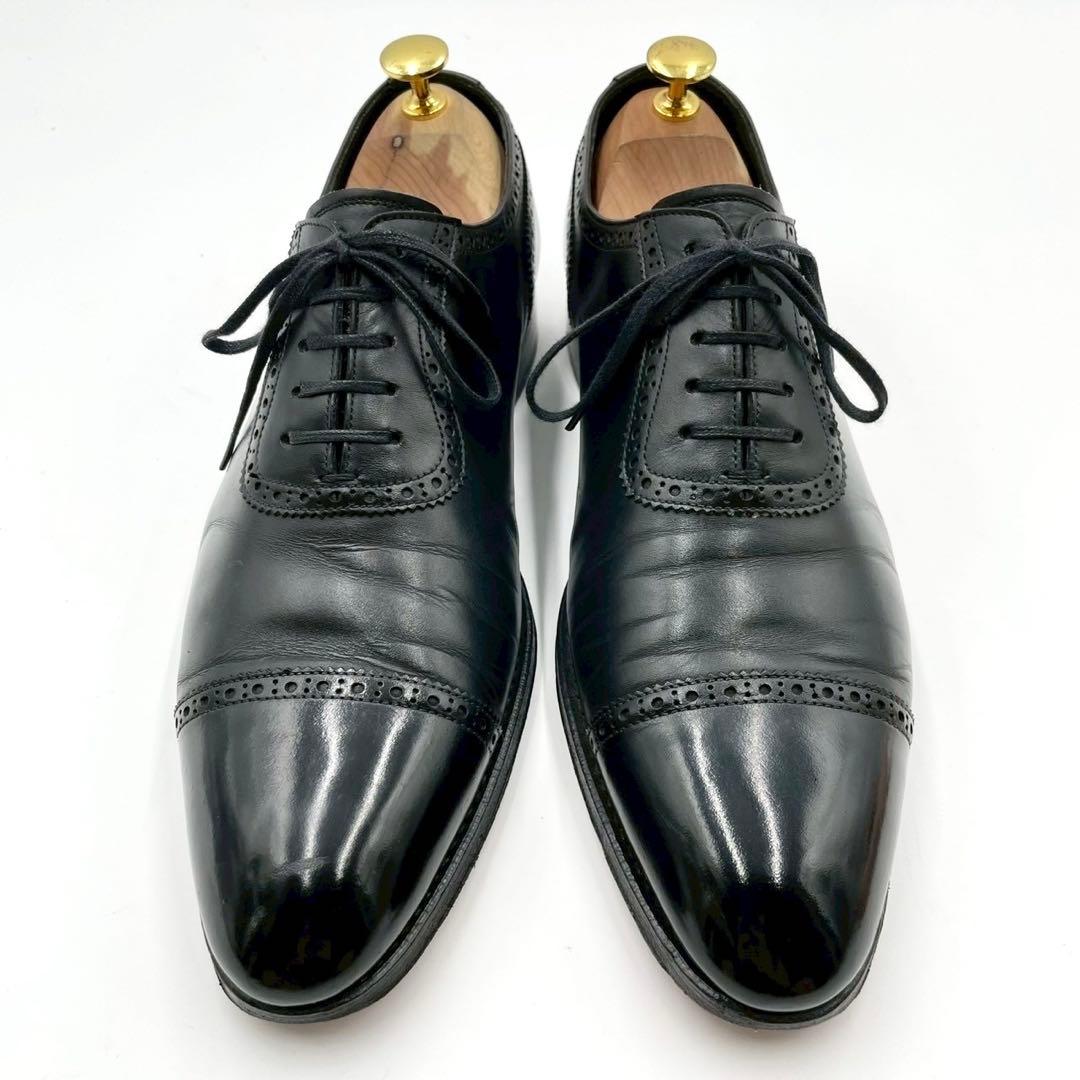 ユニオンインペリアル 革靴 内羽根 ストレートチップ 黒 7.5 Y1107