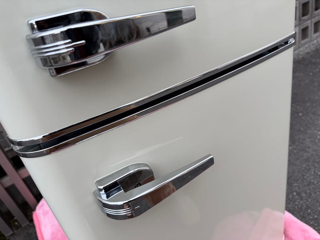 アンティーク ビンテージ レトロ調 2021年製 2ドア冷蔵庫 ミニ小型セカンド