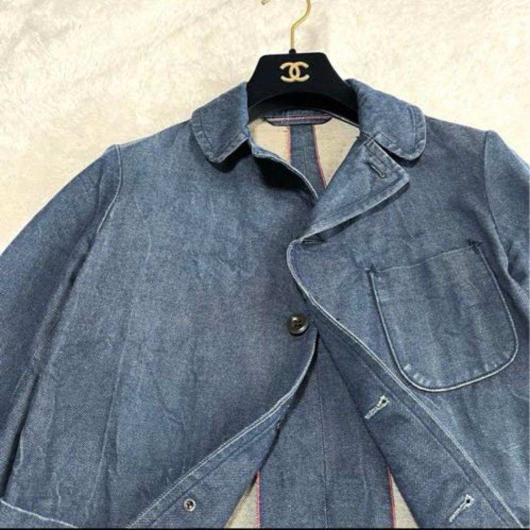 45R デニム　インディゴ　ジャケット　カバーオール　R刺繍