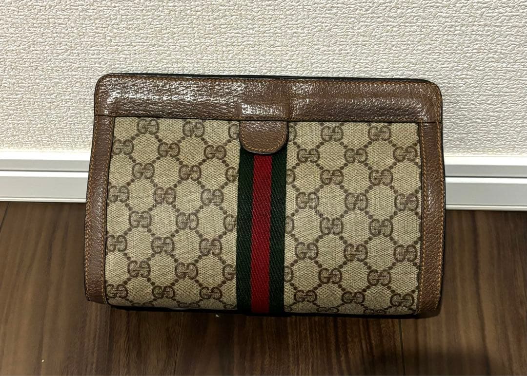 【美品】GUCCI シェリーライン　セカンドバック クラッチ　イタリア製
