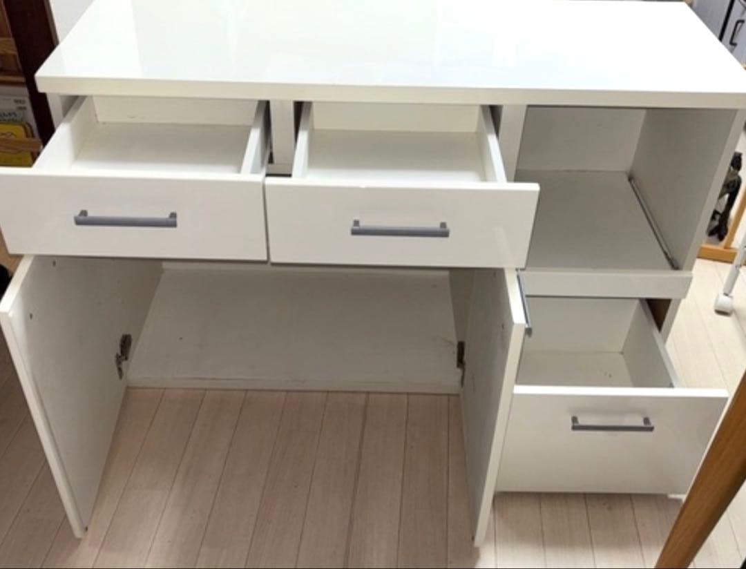ホワイト　キッチンボード　キッチンカウンター　カップボード　値下げ❌