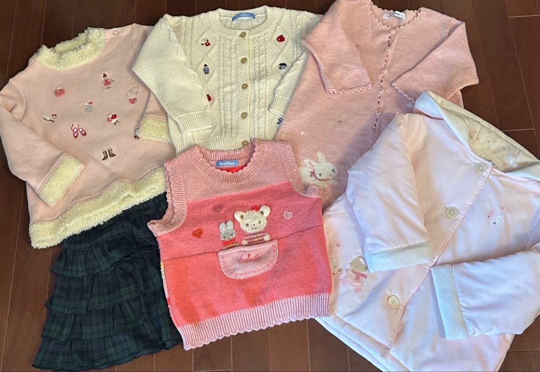 familiar コート・カーディガン90cm 【6点セット】