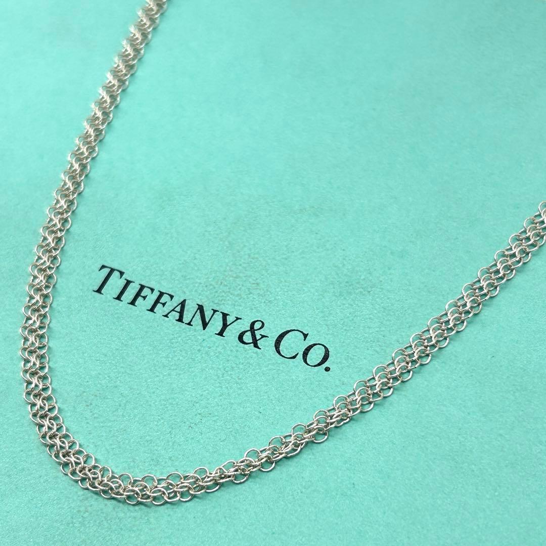 希少　ティファニー　メッシュ　チェーンのみ　ネックレス　シルバー　約80cm