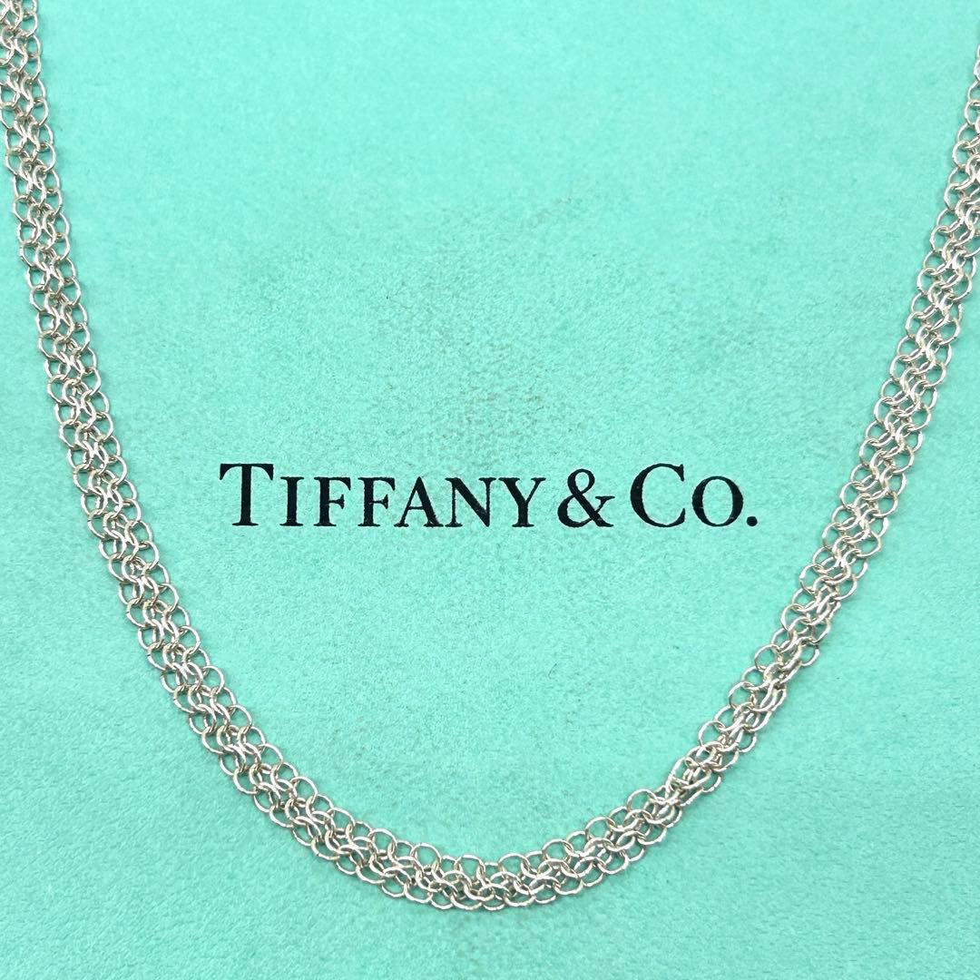 希少　ティファニー　メッシュ　チェーンのみ　ネックレス　シルバー　約80cm
