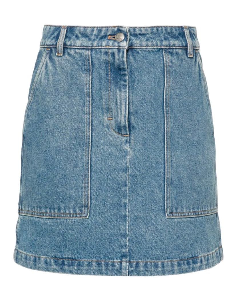 Maison Kitsuné メゾンキツネ デニムミニスカート ライトブルー