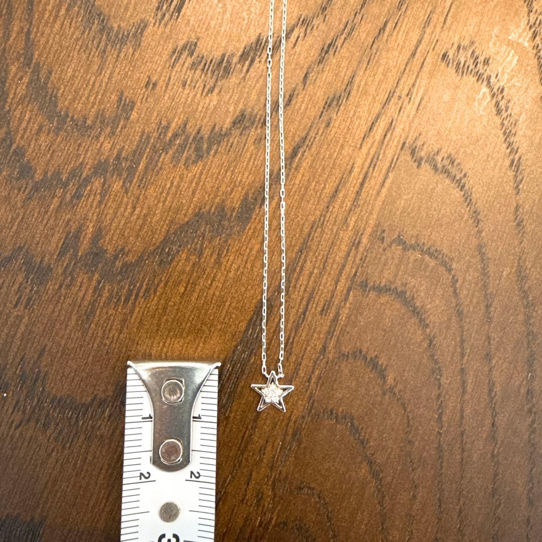スタージュエリー　K18 ダイヤモンドネックレス 0.02ct