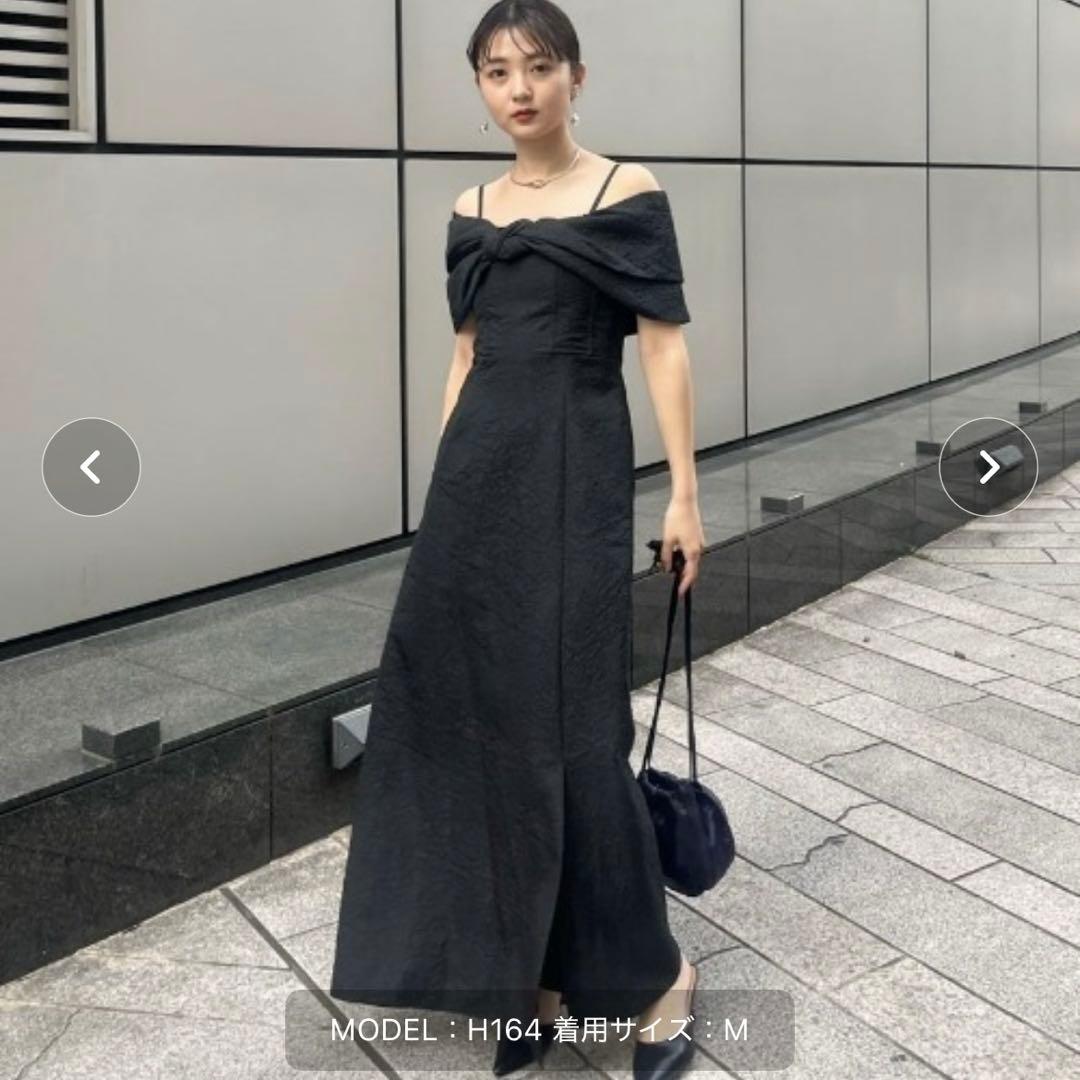 こ*き様 Ameri 2WAY RIBBON BOLERO DRESS ブラック