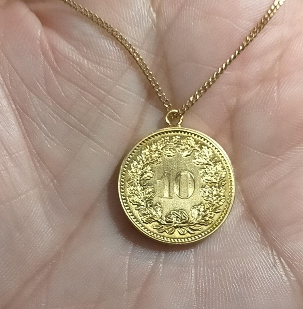 ば*ぁ様 K18GP 型ペンダント ネックレス