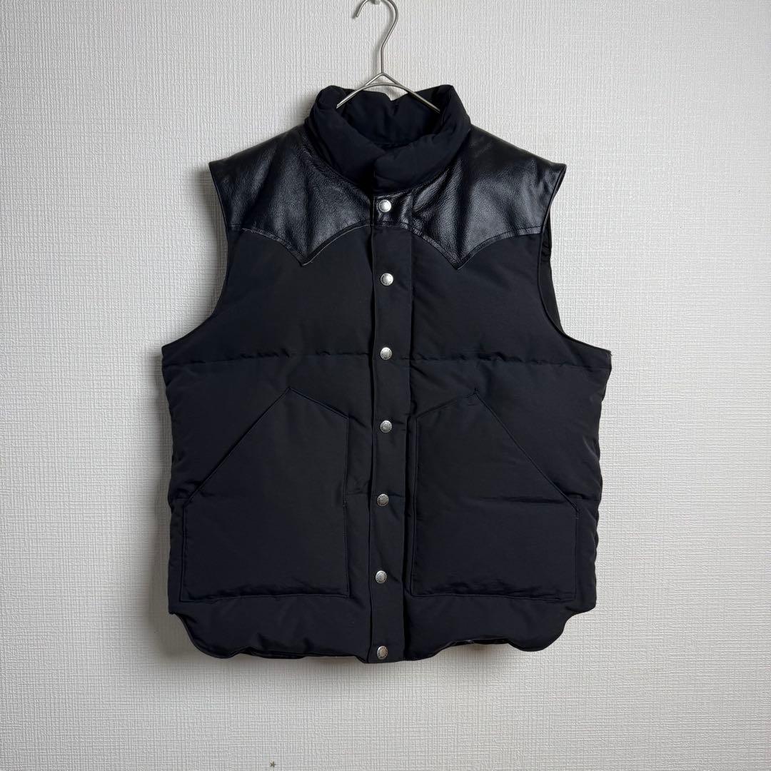ジャケット・アウター 633 SUGAR CANE SC12340 Down Vest Black