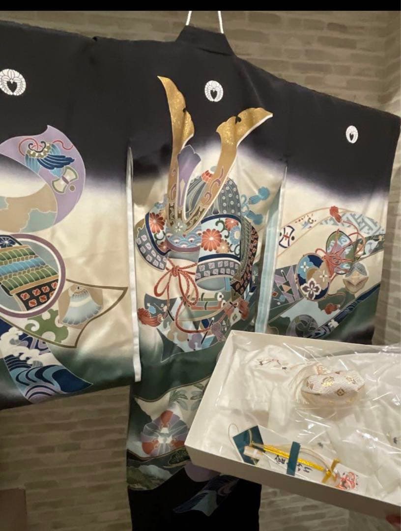 お宮参り　産着　絹100% 男の子