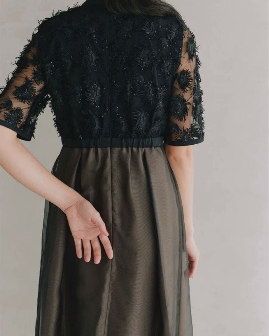 kaene エンブロイダリーミックスドレス Sサイズ