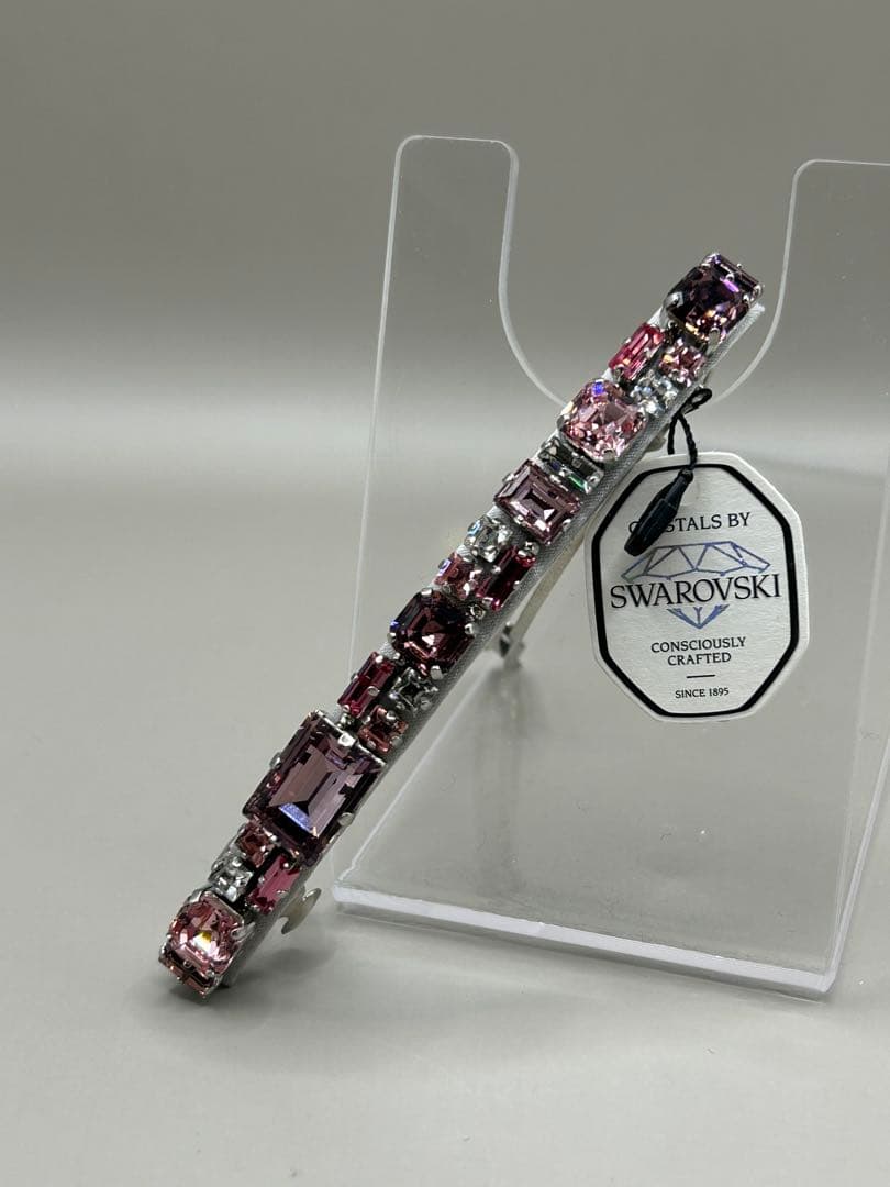 【新品・未使用】コンプレックスビズ クリスタルバレッタ　ピンク