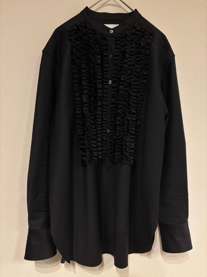 極美品　23区　R　ウールトロストレッチフリルブラウス　38