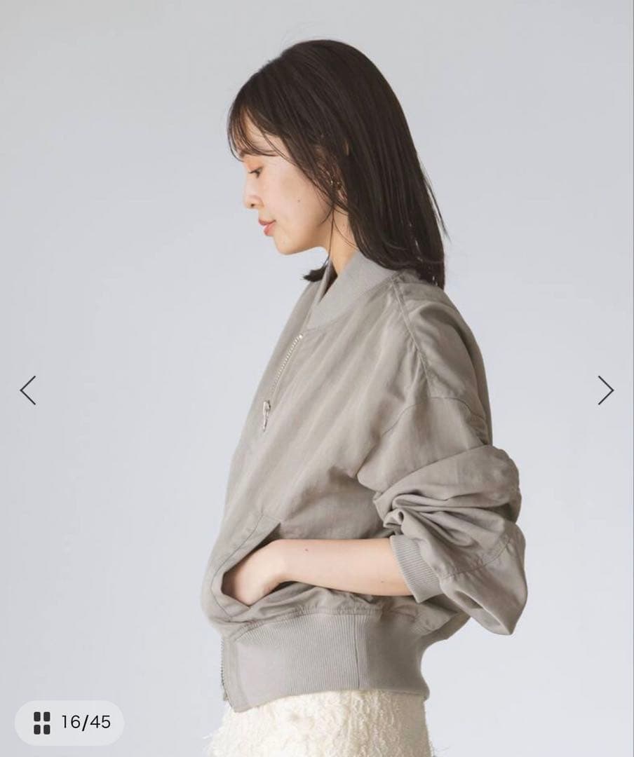 極美品　NOBLE 完売品 ヴィンテージナイロン MA-1 グレー