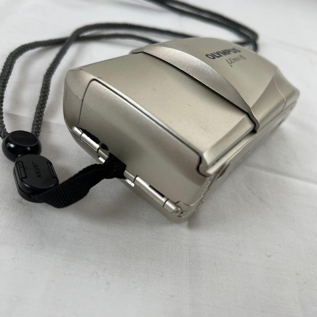 (h) OLYMPUS μ[mju:]-II シルバー フィルムカメラ　ジャンク
