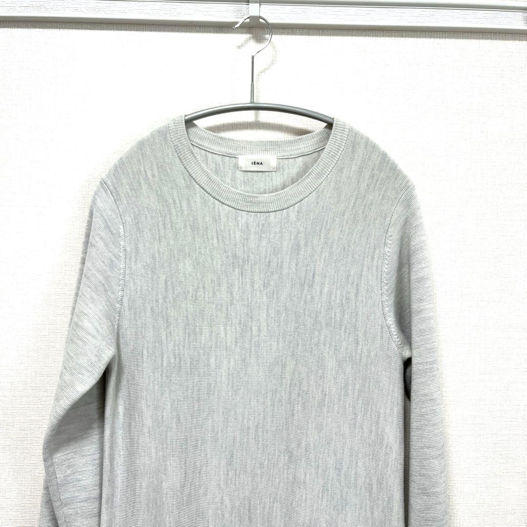 ミラノリブ　フレア　ニット　ワンピース　イエナ　IENA 白