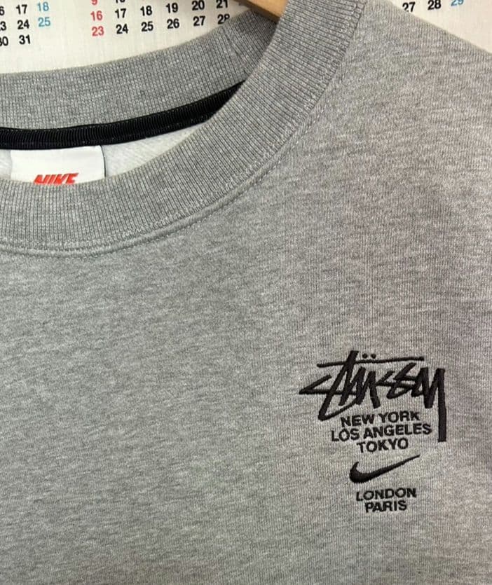 【激レア・即完売モデル】ゆるダボ　NIKE×Stussy　スウェット　グレー　L