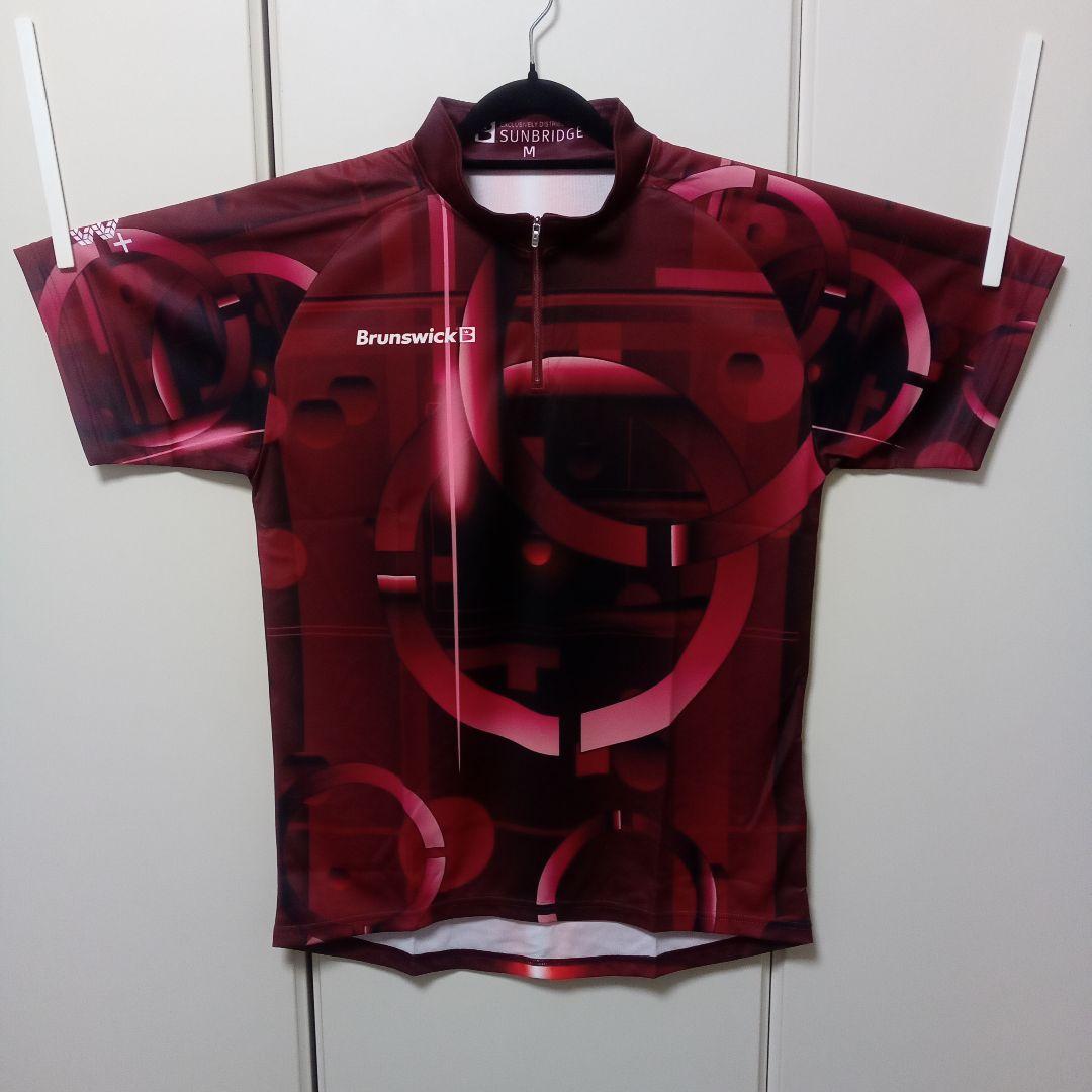 ヤミカラス Brunswick ハーフジップ ボウリングウェア レッド M