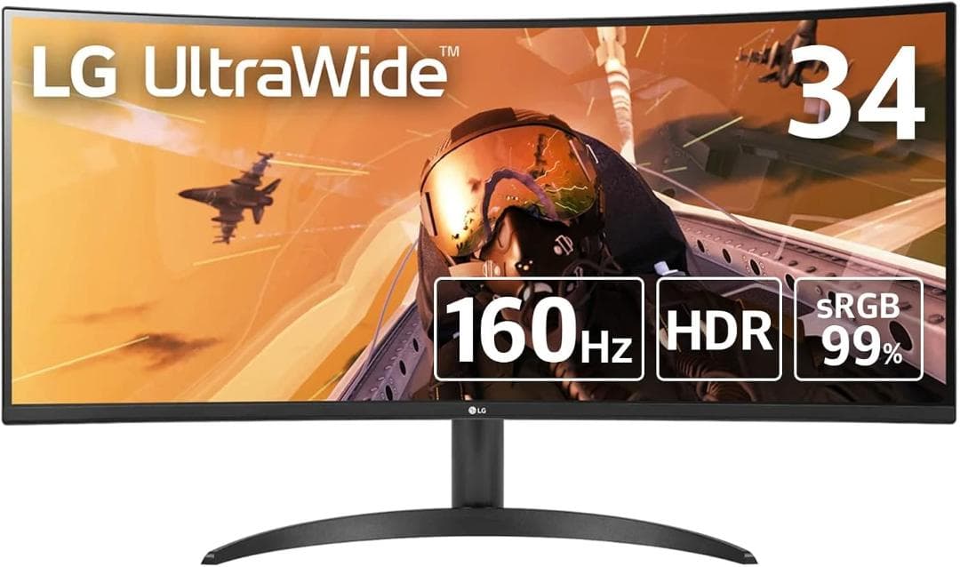 【ほとんど新品です】LG 34WP60C ウルトラワイドカーブドモニター