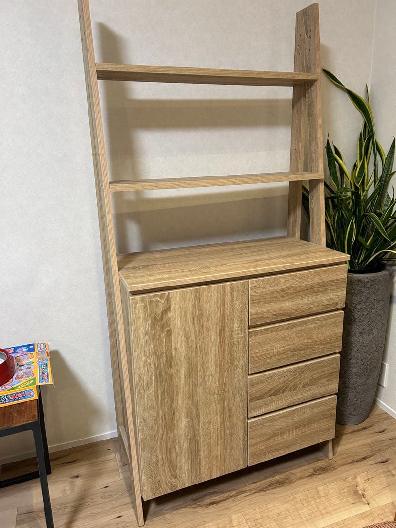 【超美品・完成品】LOWYA/キッチンボード・食器棚/ナチュラル