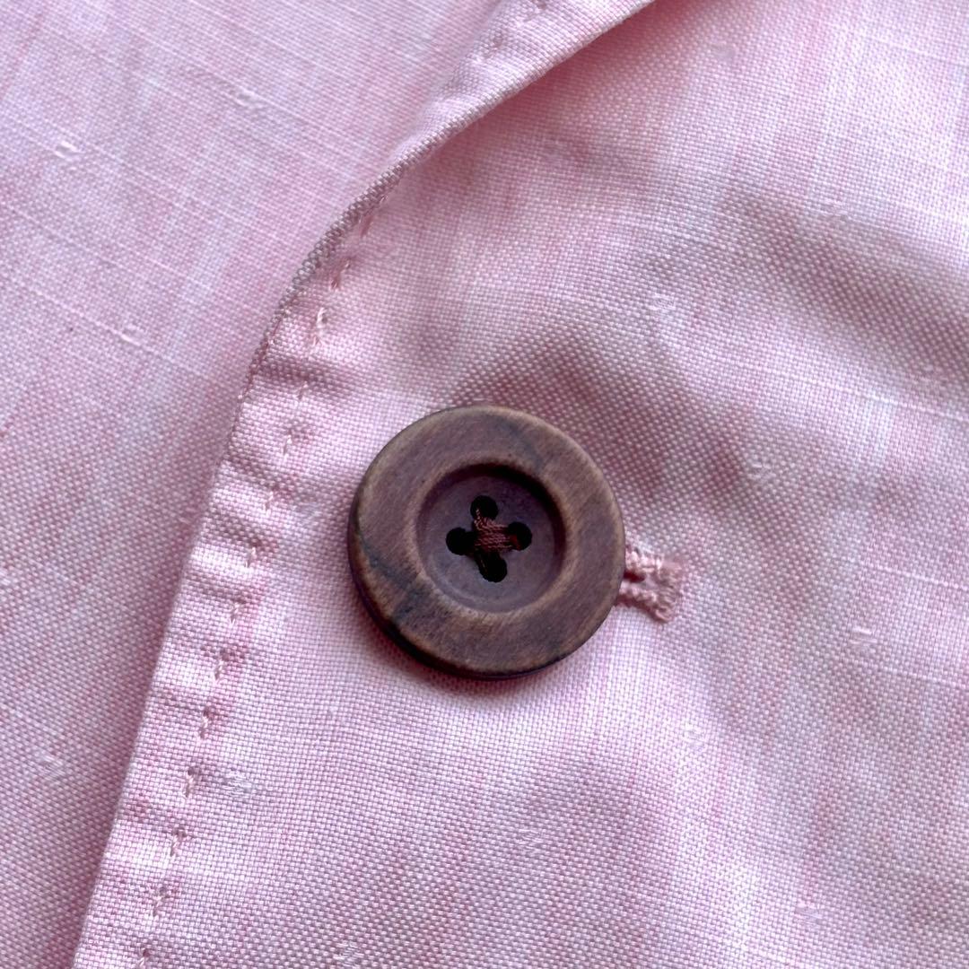 【裏地シルク100%】エトロ ETRO テーラードジャケット 2B ピンク 50