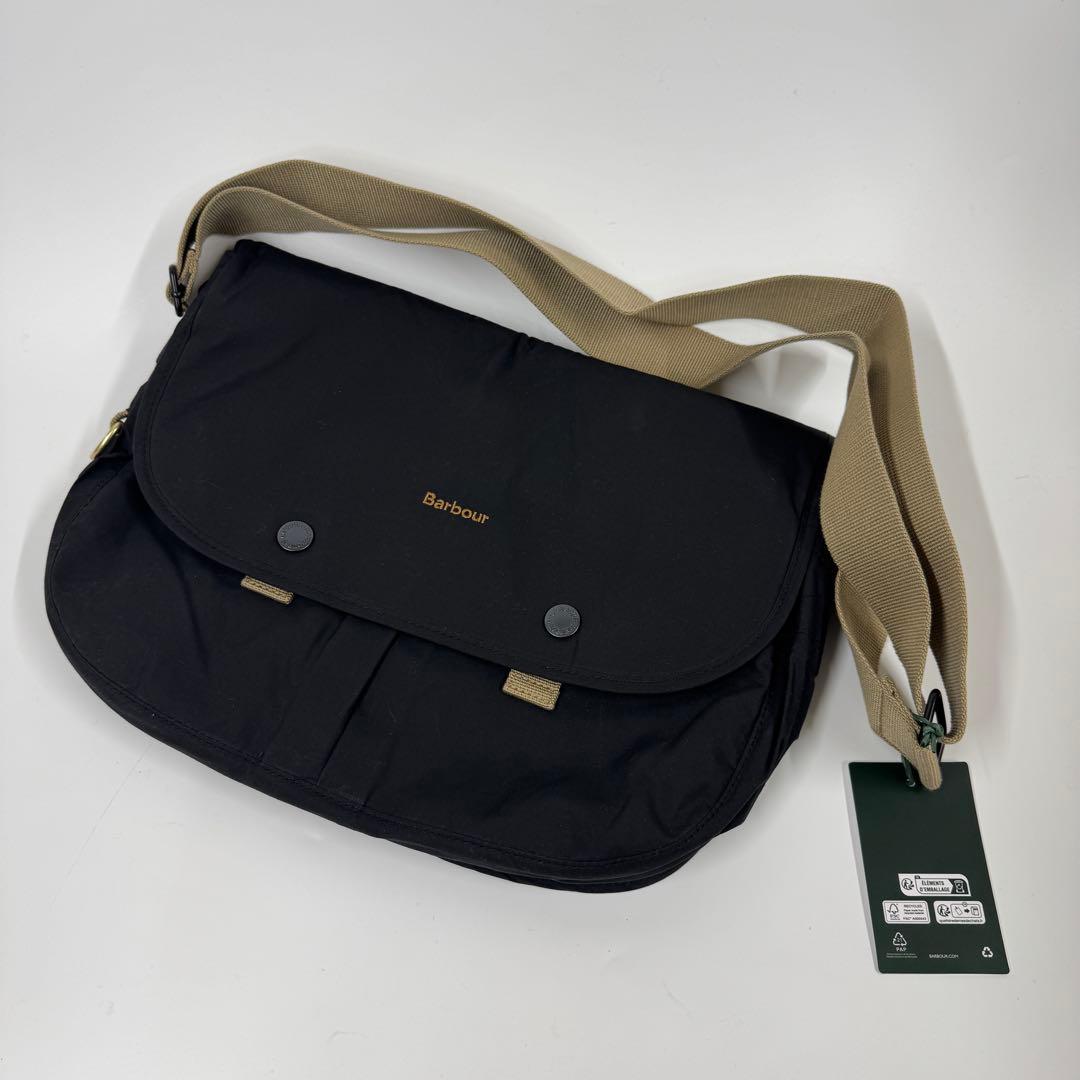 【新品訳あり】Barbour ブラック ショルダーバッグ