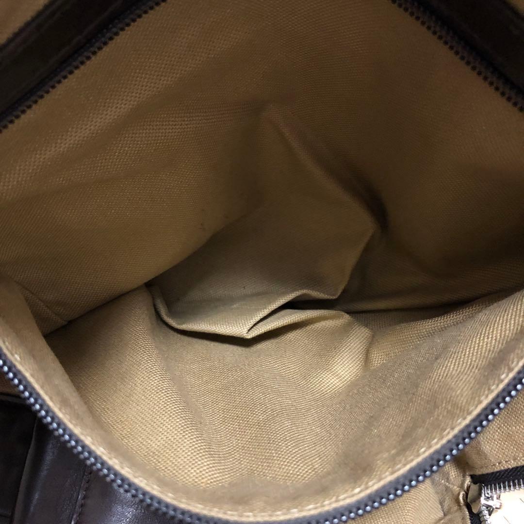 フェラガモ トート ビジネスバッグ ガンチーニ 革 茶ブリーフケース FQ224