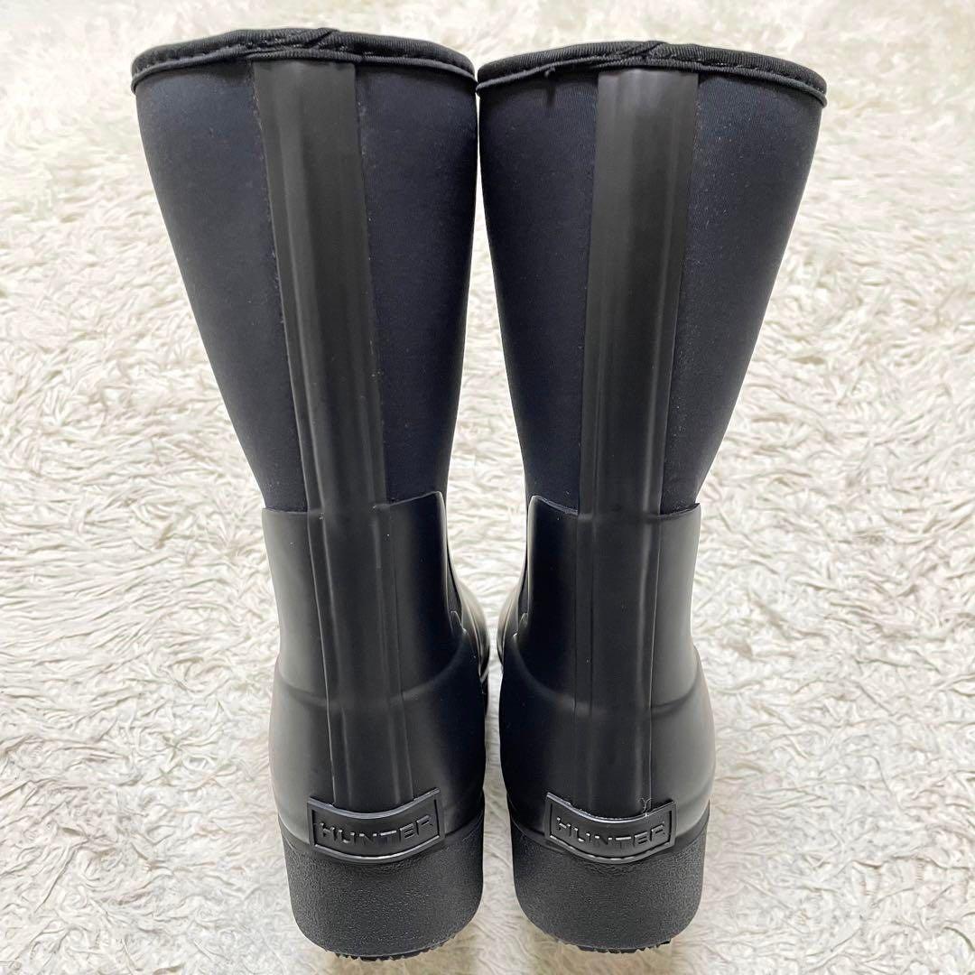 【美品】HUNTER リファイドクリーパーネオショートブーツ 黒 24