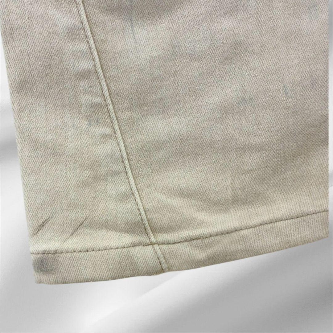 『トルネードマート』チノパン デニム ジーンズ【L】アイボリー ダメージ