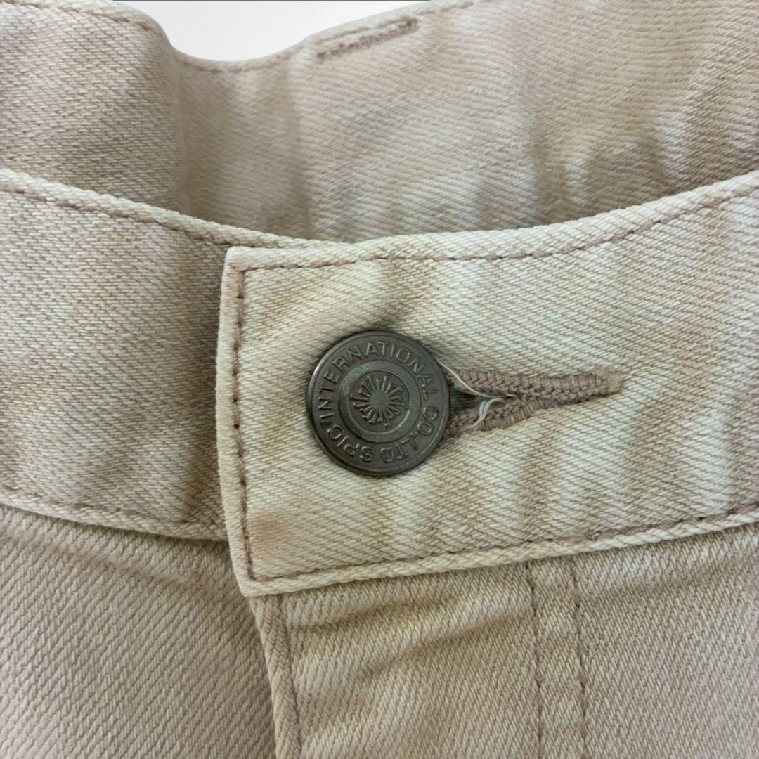 『トルネードマート』チノパン デニム ジーンズ【L】アイボリー ダメージ