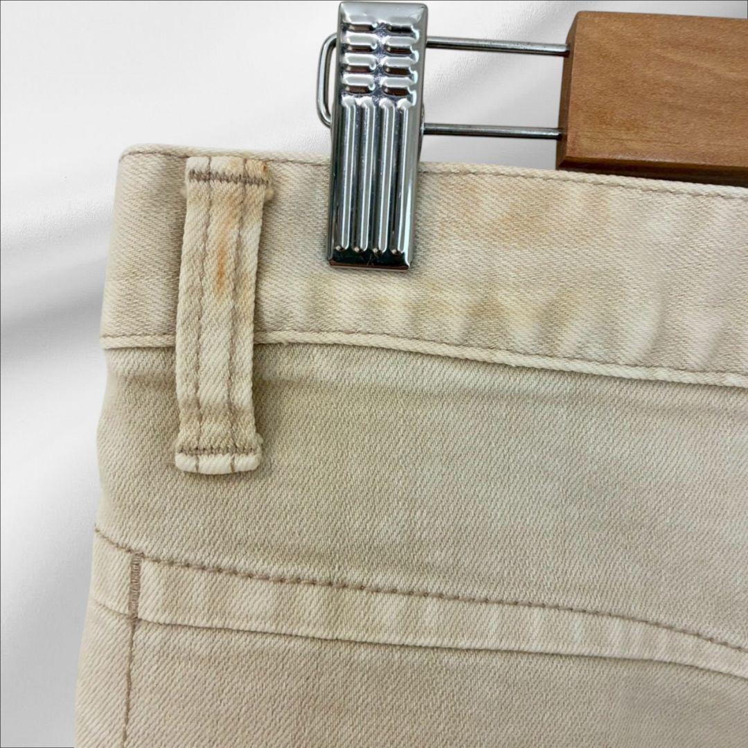 『トルネードマート』チノパン デニム ジーンズ【L】アイボリー ダメージ