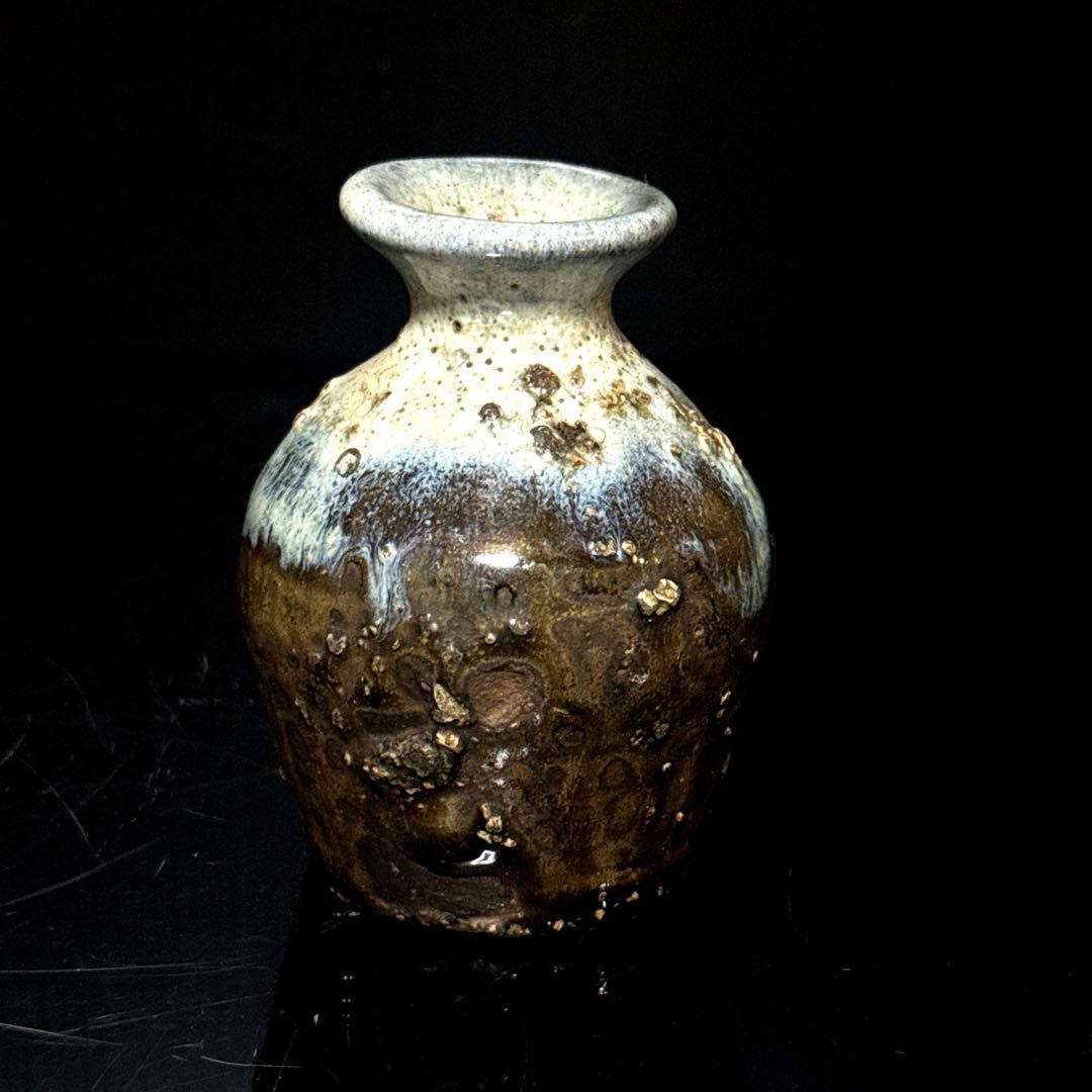 江戸初期 朝鮮唐津 小振 花入 花瓶 徳利 朝鮮民芸