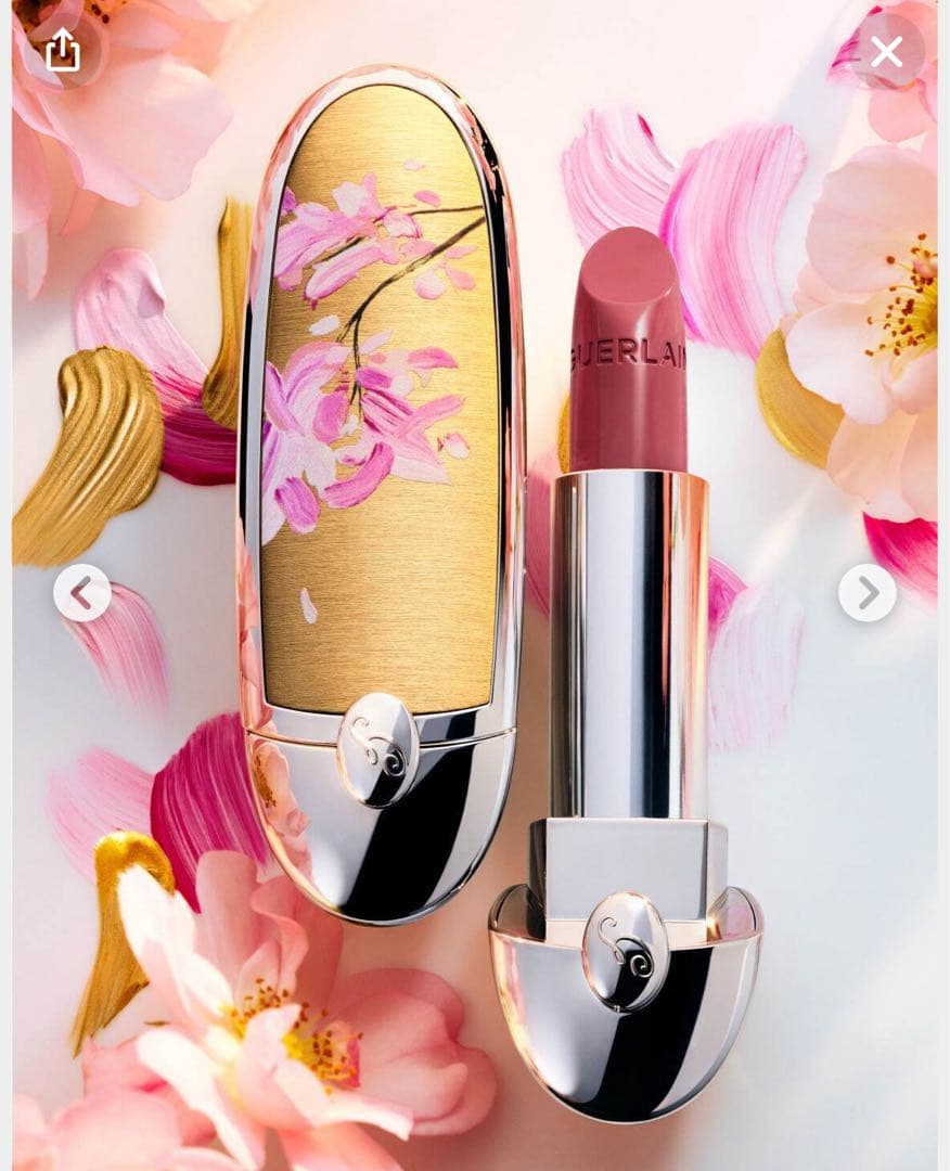 2024年春限定品　ゲラン　ルージュジェ　チェリーブルーム　リップとケース