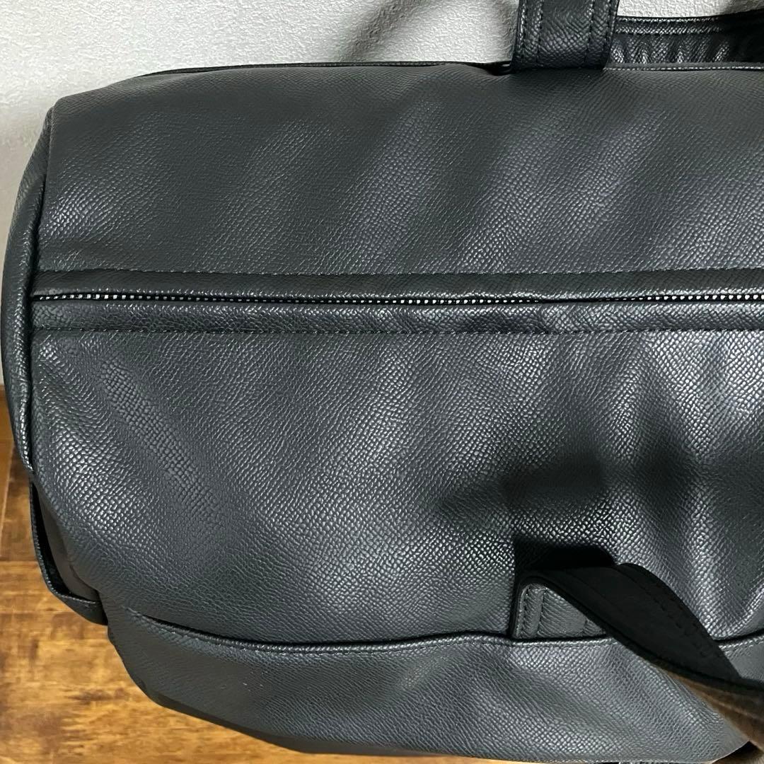 【ZARA】ザラ2way仕様 ボストンバッグ 大容量 合成皮革 ブラック 旅行用