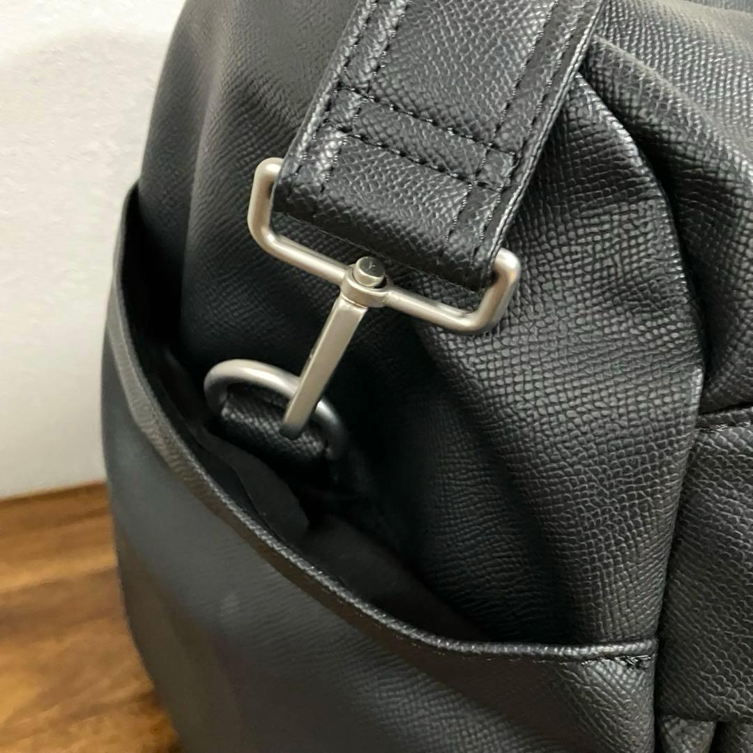 【ZARA】ザラ2way仕様 ボストンバッグ 大容量 合成皮革 ブラック 旅行用