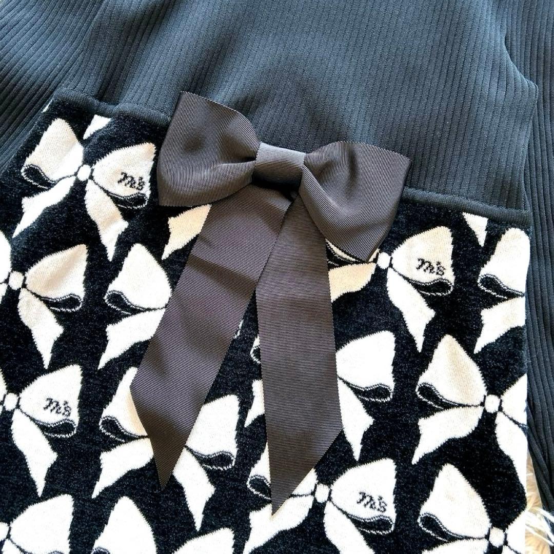 【極美品】エムズグレイシー　ニットロングワンピース　モールジャガード　38