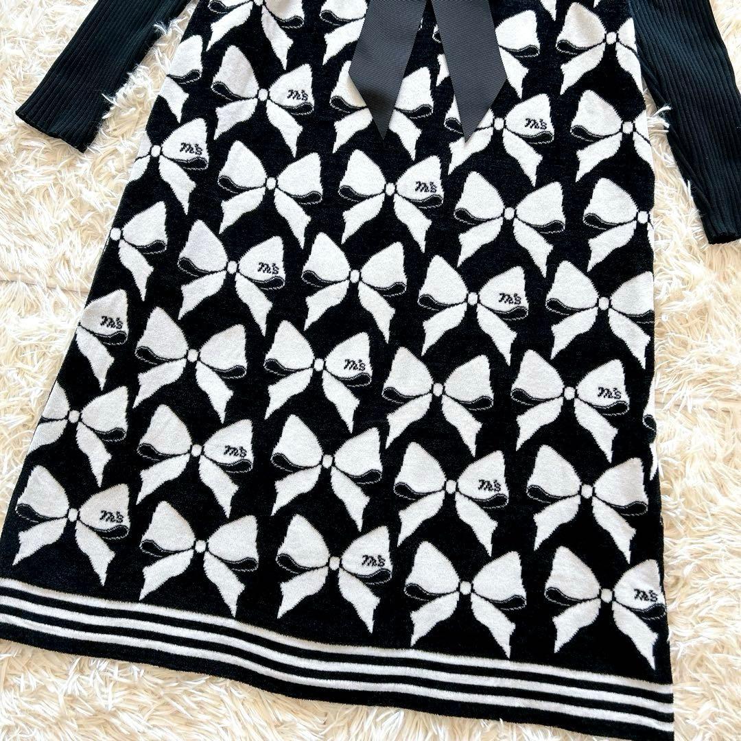 【極美品】エムズグレイシー　ニットロングワンピース　モールジャガード　38