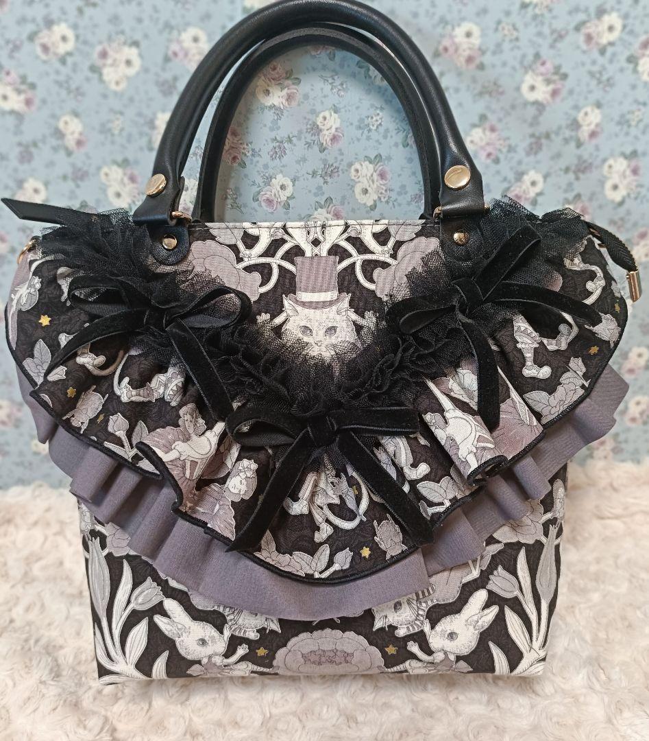 は*☆様 ジョリーフルール　SHOWTIME ブラック　フリルトート