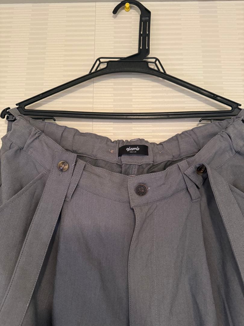 glamb サスペンダーニータックスラックス メンズ