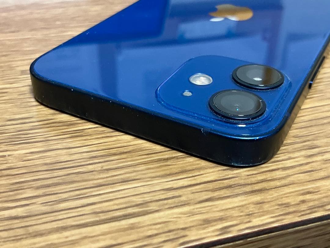【大容量256GB】iPhone 12 mini ブルー リヤカメラピント不良