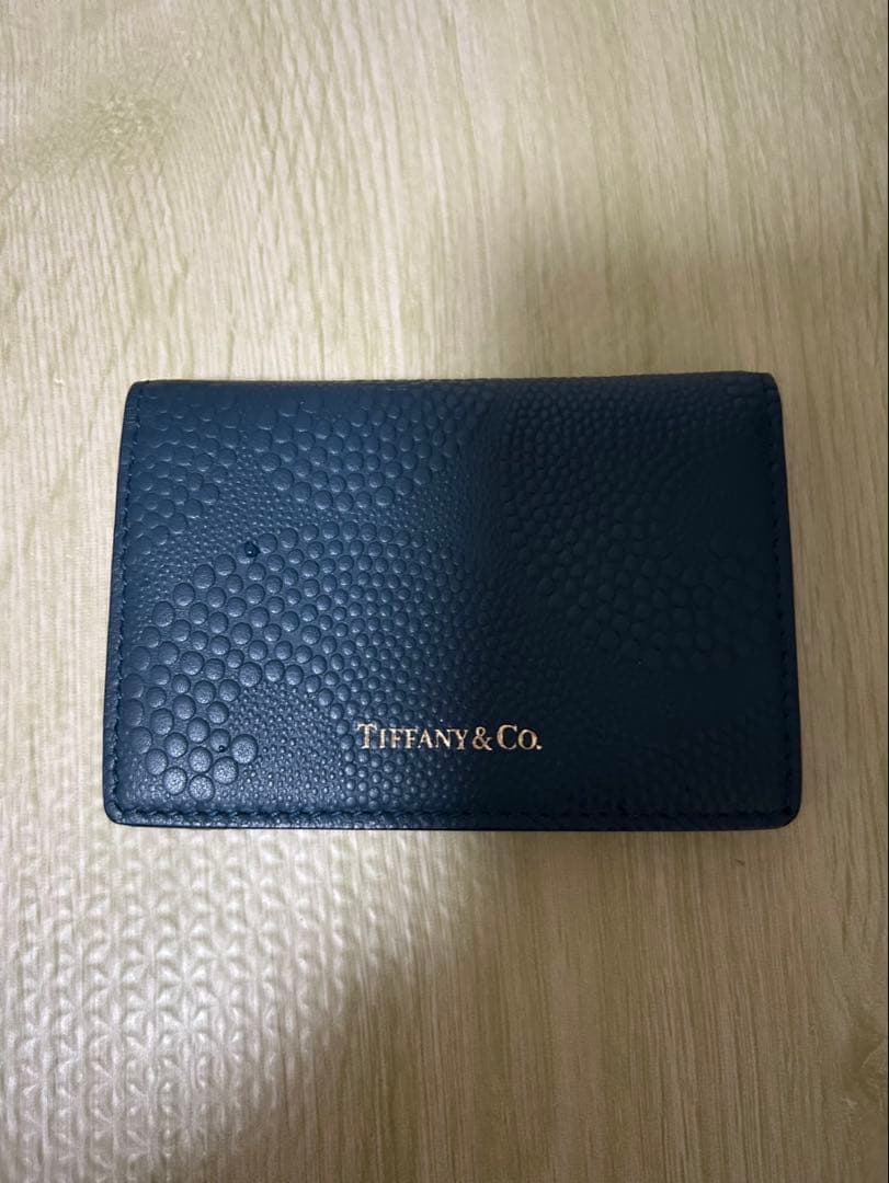 Tiffany & Co. ネイビー名刺入れ