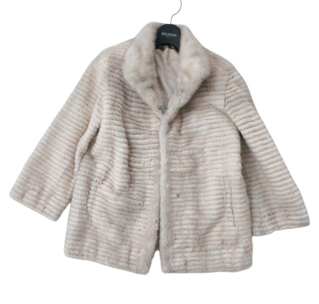 【美品 高級◎】総丈71 毛皮 ミンク ファーコート L 極暖 ゆったり