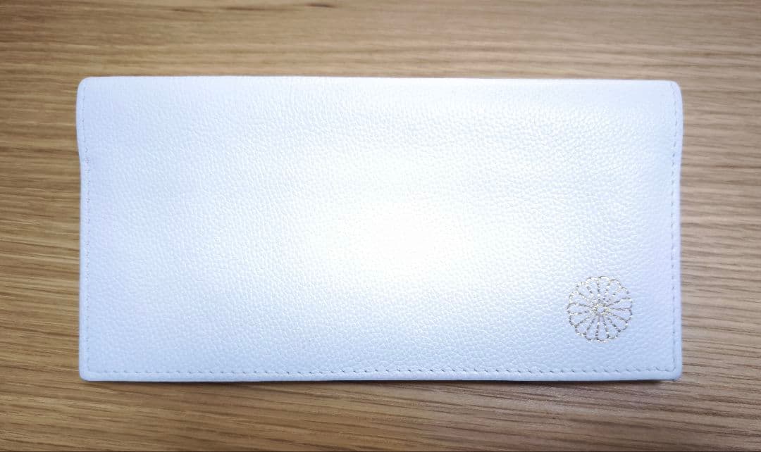 皇居　本革財布　ホワイト※専用箱なし