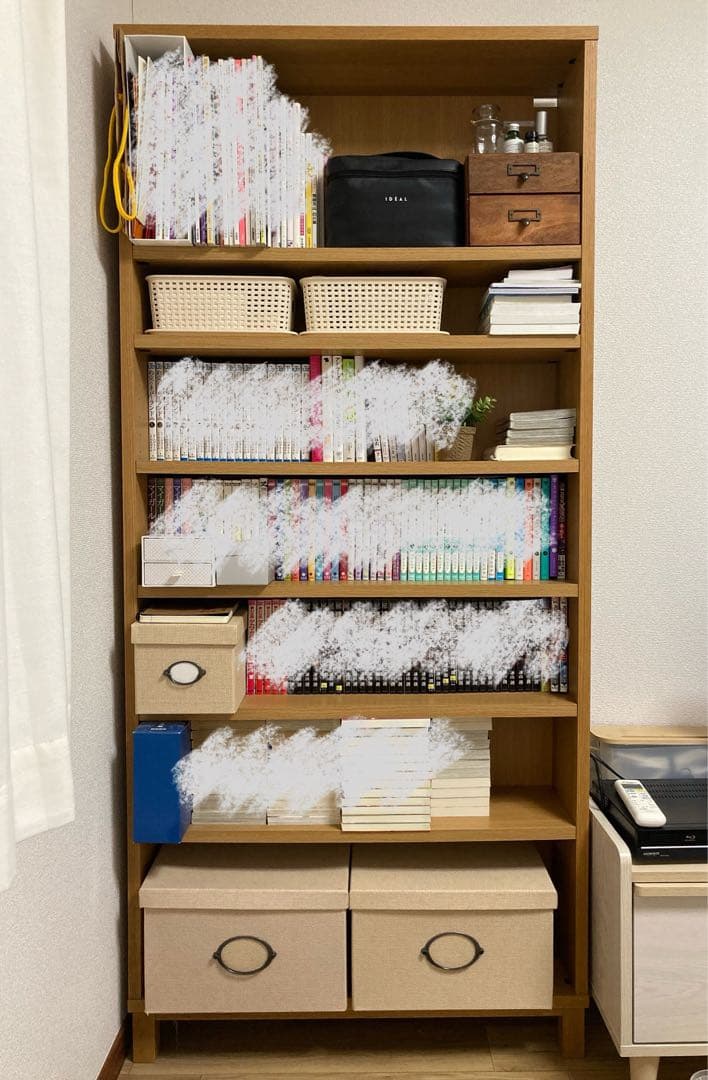 無印良品　オーク材薄型ラック　ワイド大　奥行き22cm 本棚　廃盤